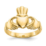 14k Polished Claddagh Ring