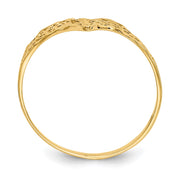 14K Diamond Cut Filigree Ring