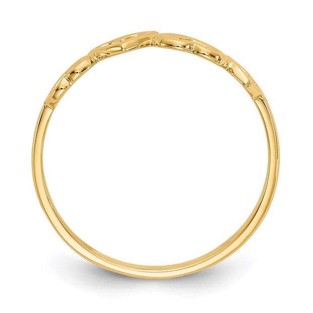 14K Heart Ring