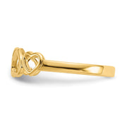 14K Heart Ring