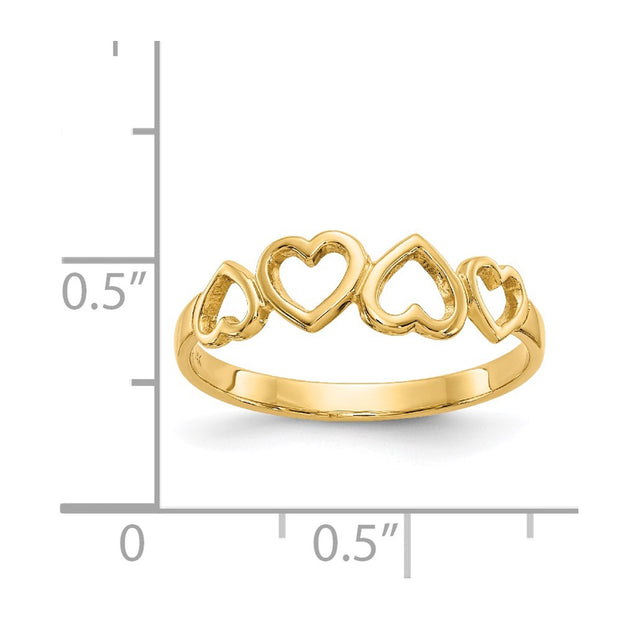 14K Heart Ring