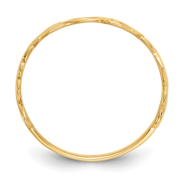 14k Polished Mom Ring