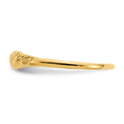 14K Ridged Dome Ring