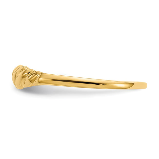 14K Ridged Dome Ring