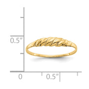14K Ridged Dome Ring