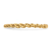 14k Polished Twisted Rope Ring