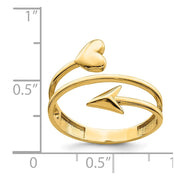 14K Heart and Arrow Ring