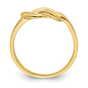 14k Polished Freeform Love Knot Ring