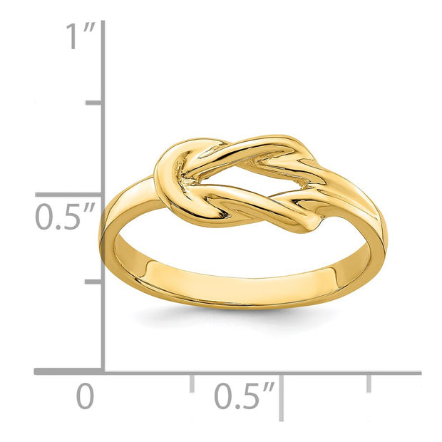 14k Polished Freeform Love Knot Ring