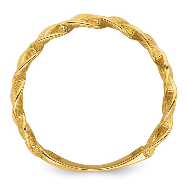 14k Polished Fancy Braided Ring