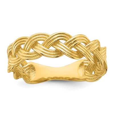 14k Polished Fancy Braided Ring