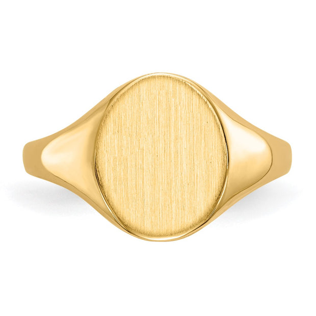 14k 9.5x11.0mm Closed Back Signet Ring