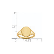 14k 9.5x11.0mm Closed Back Signet Ring
