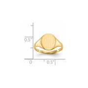 14k 9.5x11.0mm Closed Back Signet Ring