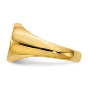 14k 16.0x12.0mm Open Back Mens Signet Ring