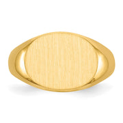14k 16.0x12.0mm Open Back Mens Signet Ring
