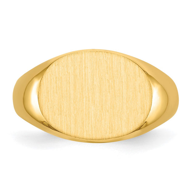 14k 16.0x12.0mm Open Back Mens Signet Ring