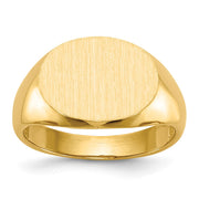 14k 16.0x12.0mm Open Back Mens Signet Ring