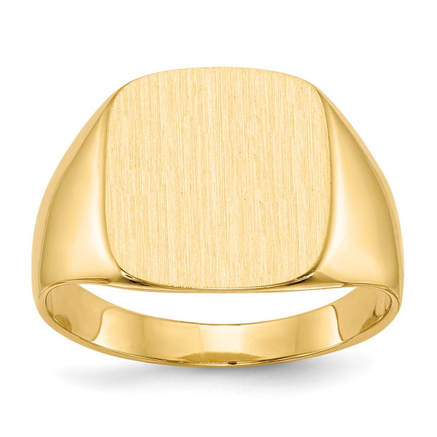 14k 13.5x15.0mm Closed Back Mens Signet Ring