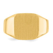 14k 13.0x12.0mm Closed Back Mens Signet Ring