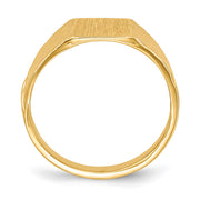 14k 8.0x6.5mm Open Back Child's Signet Ring