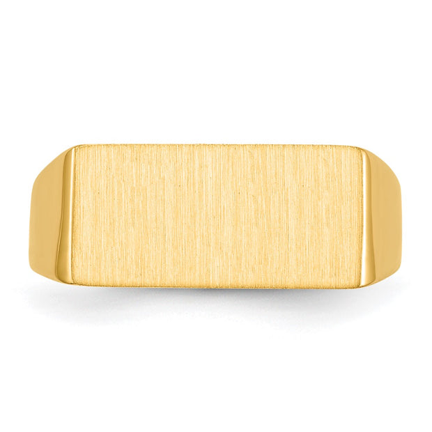14k 16.5x8.0mm Open Back Mens Signet Ring