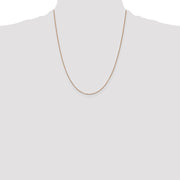 14K Rose Gold .7mm Box Link with Lobster Clasp Chain