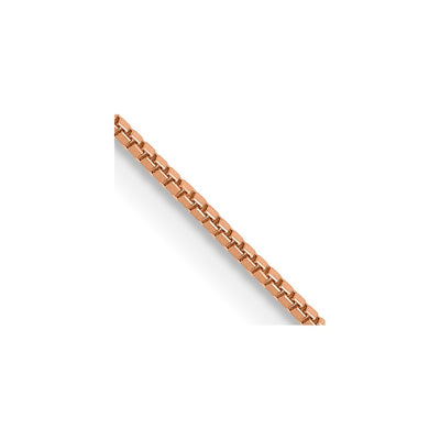 14K Rose Gold .7mm Box Link with Lobster Clasp Chain