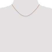 14K Rose Gold .9mm Box Link with Lobster Clasp Chain