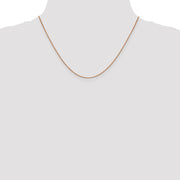 14K Rose Gold .9mm Box Link with Lobster Clasp Chain