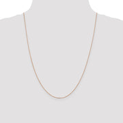 14K Rose Gold .8mm Diamond-cut Cable with Lobster Clasp Chain