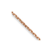14K Rose Gold 1.4mm Diamond-cut Cable with Lobster Clasp Chain
