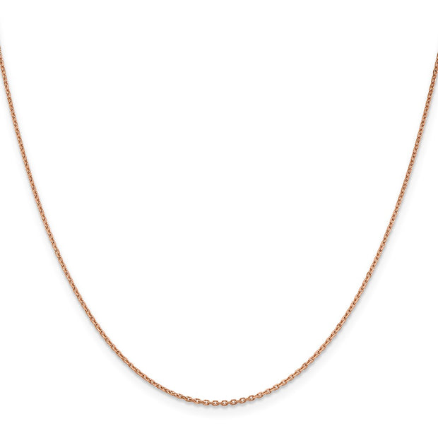 14K Rose Gold 1.8mm Diamond-cut Cable with Lobster Clasp Chain
