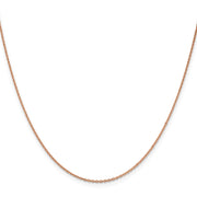 14K Rose Gold .8mm Diamond-cut Cable with Lobster Clasp Chain