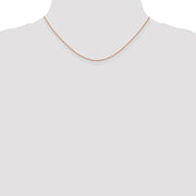 14K Rose Gold .8mm Diamond-cut Cable with Lobster Clasp Chain