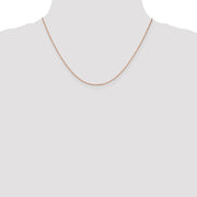 14K Rose Gold 1.8mm Diamond-cut Cable with Lobster Clasp Chain