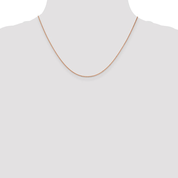 14K Rose Gold 1.8mm Diamond-cut Cable with Lobster Clasp Chain