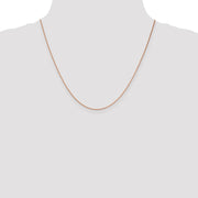 14K Rose Gold 1.8mm Diamond-cut Cable with Lobster Clasp Chain