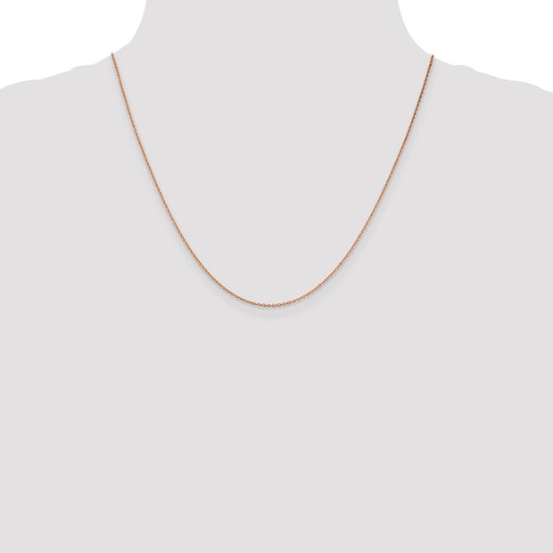 14K Rose Gold 1.8mm Diamond-cut Cable with Lobster Clasp Chain