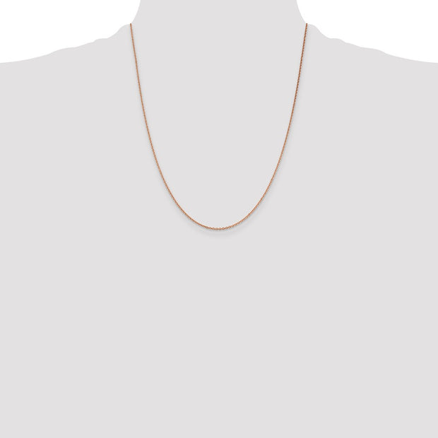 14K Rose Gold 1.8mm Diamond-cut Cable with Lobster Clasp Chain