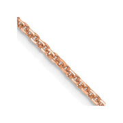 14K Rose Gold 1.8mm Diamond-cut Cable with Lobster Clasp Chain