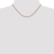14K Rose Gold 1.25mm Diamond-cut Spiga with Lobster Clasp Chain