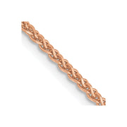 14K Rose Gold 1.25mm Diamond-cut Spiga with Lobster Clasp Chain