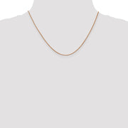14K Rose Gold 1mm Box Link with Lobster Clasp Chain
