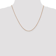 14K Rose Gold 1mm Box Link with Lobster Clasp Chain