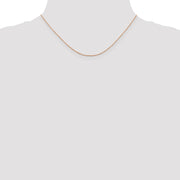 14K Rose Gold 1.10mm Diamond-cut Cable with Lobster Clasp Chain