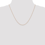 14K Rose Gold 1.10mm Diamond-cut Cable with Lobster Clasp Chain