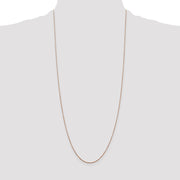 14K Rose Gold 1.10mm Diamond-cut Cable with Lobster Clasp Chain