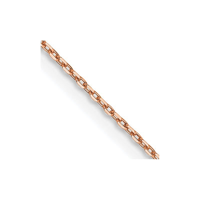 14K Rose Gold 1.10mm Diamond-cut Cable with Lobster Clasp Chain