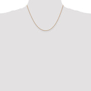 14K Rose Gold 1.10mm Box Link with Lobster Clasp Chain